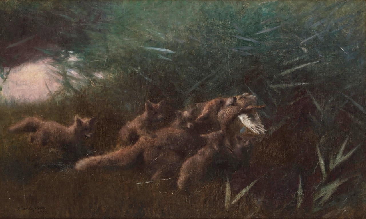 図版: リリエフォッシュの別作品(自然の中の動物画) - 出典: Wikimedia Commons (Public Domain)