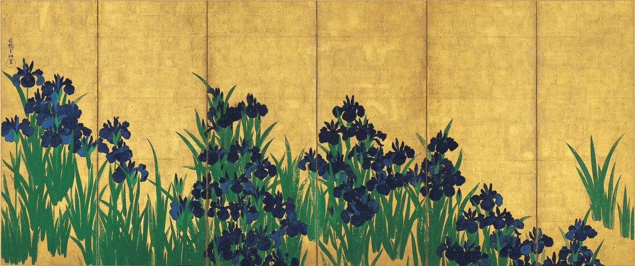 尾形光琳「燕子花図屏風」国宝（比較用）